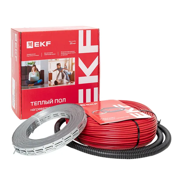 Теплый пол (нагревательный кабель) 300Вт 21 м 2,0 м2 EKF